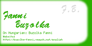 fanni buzolka business card